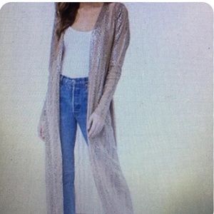 Metallic leopard print and striped cardigan sz sm.